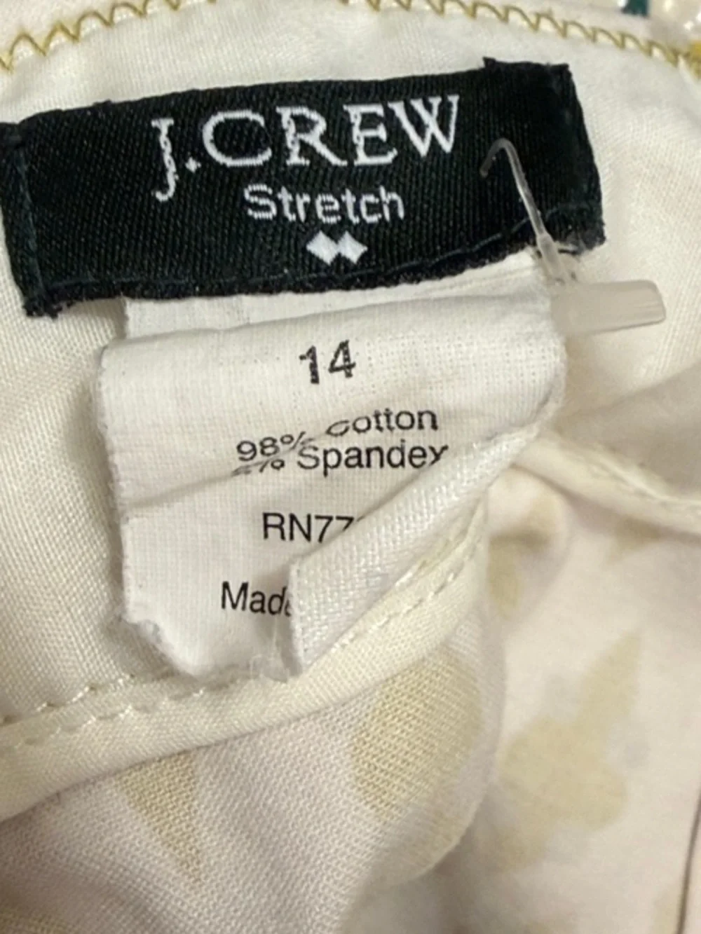 J. Crew Yellow Patterned Pencil Skirt - Size 14